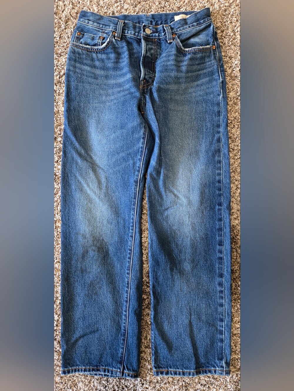 Vintage Levis 501 Jeans Mens 28x30 Denim Button Fly Straight Leg Made In USA